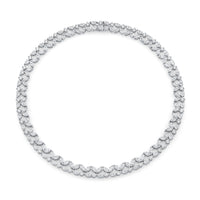 Fancy Shape Diamond Double Row Necklace