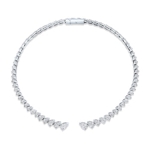 Pear Shape Diamond Bezel Set Choker