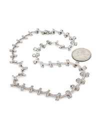 Diamond Ribbon Link Necklace in Gold