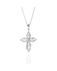Stephen Webster Thorn Pave Diamond Cross Necklace in Gold