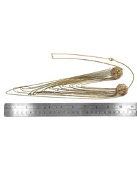 Multi-Strand Gold Bib Necklace