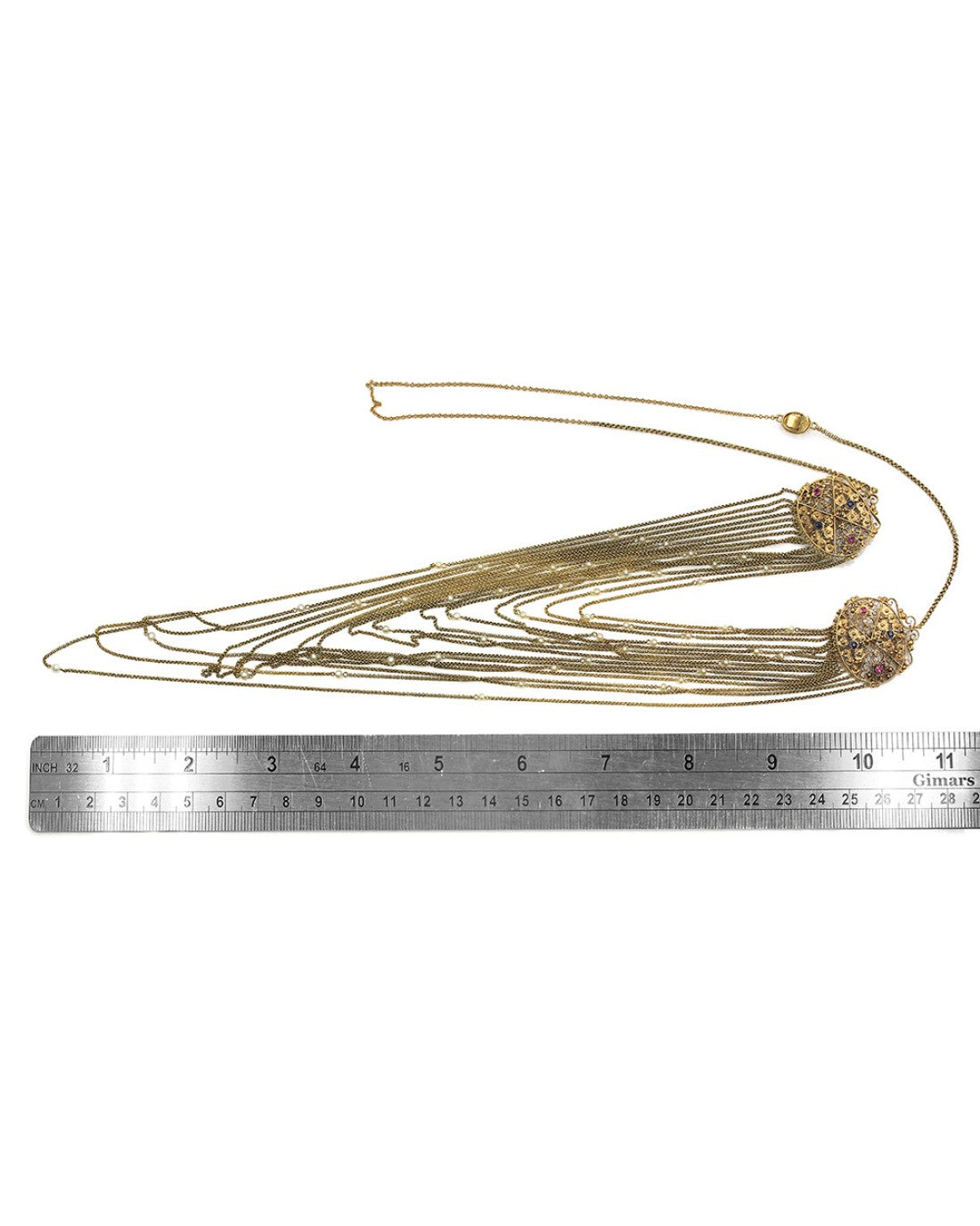 Multi-Strand Gold Bib Necklace