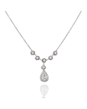 Diamond Drop Necklace in Gold