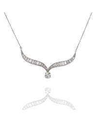 Diamond Wave Necklace in Gold