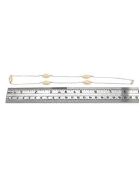 Marquise Shape Bead Station Necklace