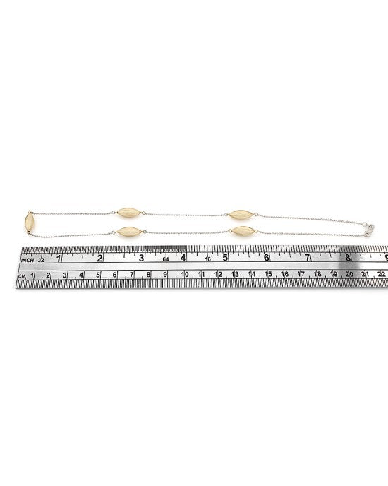 Marquise Shape Bead Station Necklace