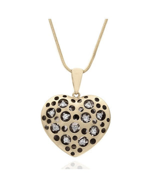 Reversible Heart with Cut Out Diamond Accents