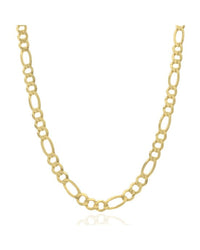 Bright Cut Figaro Link Necklace