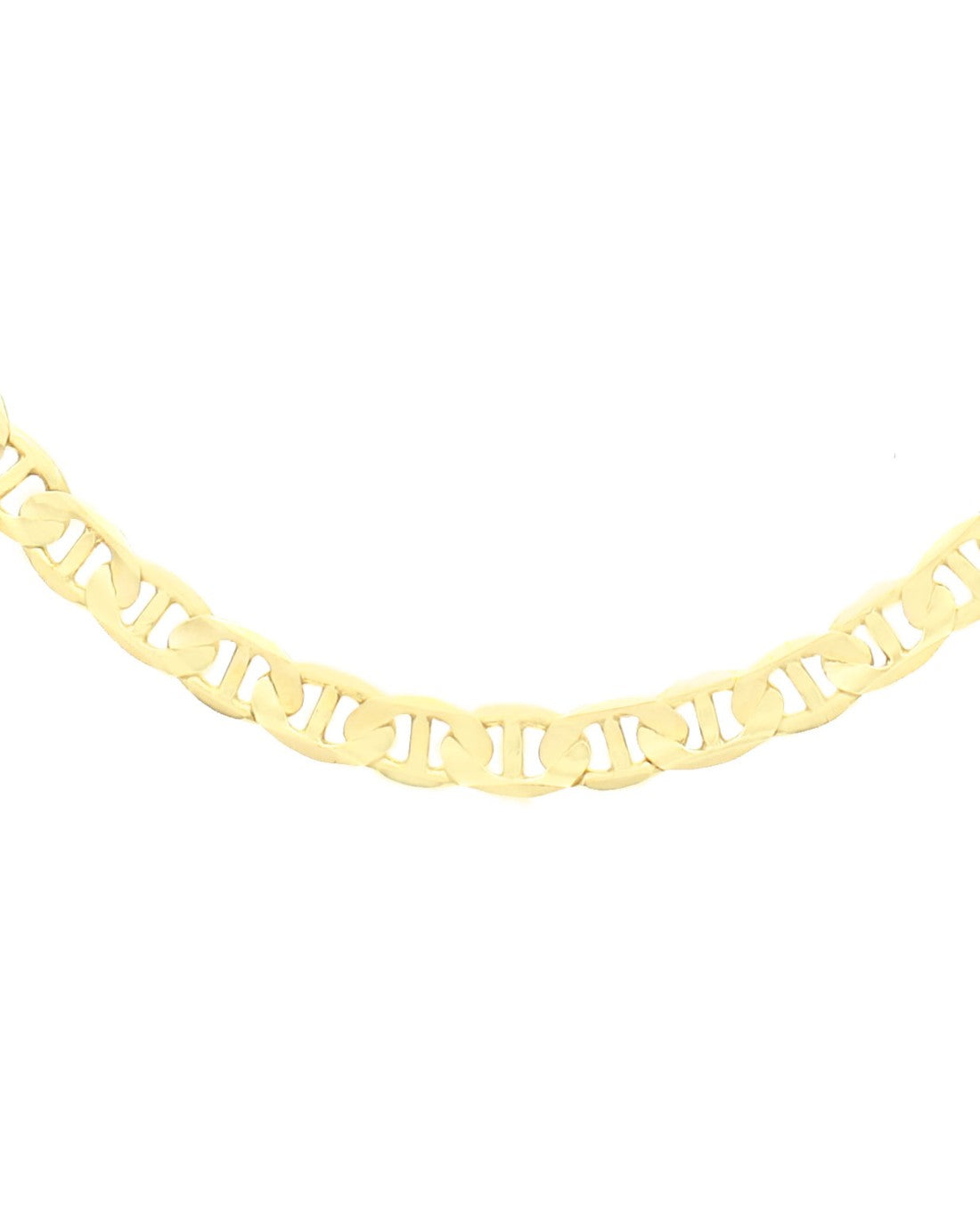 Flat Mariner Link Chain Necklace in Gold