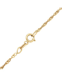 Malaya Garnet Leaf Drop on Twisted Curb Chain Necklace