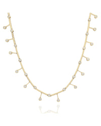 Bezel Set Diamond Dangle Necklace