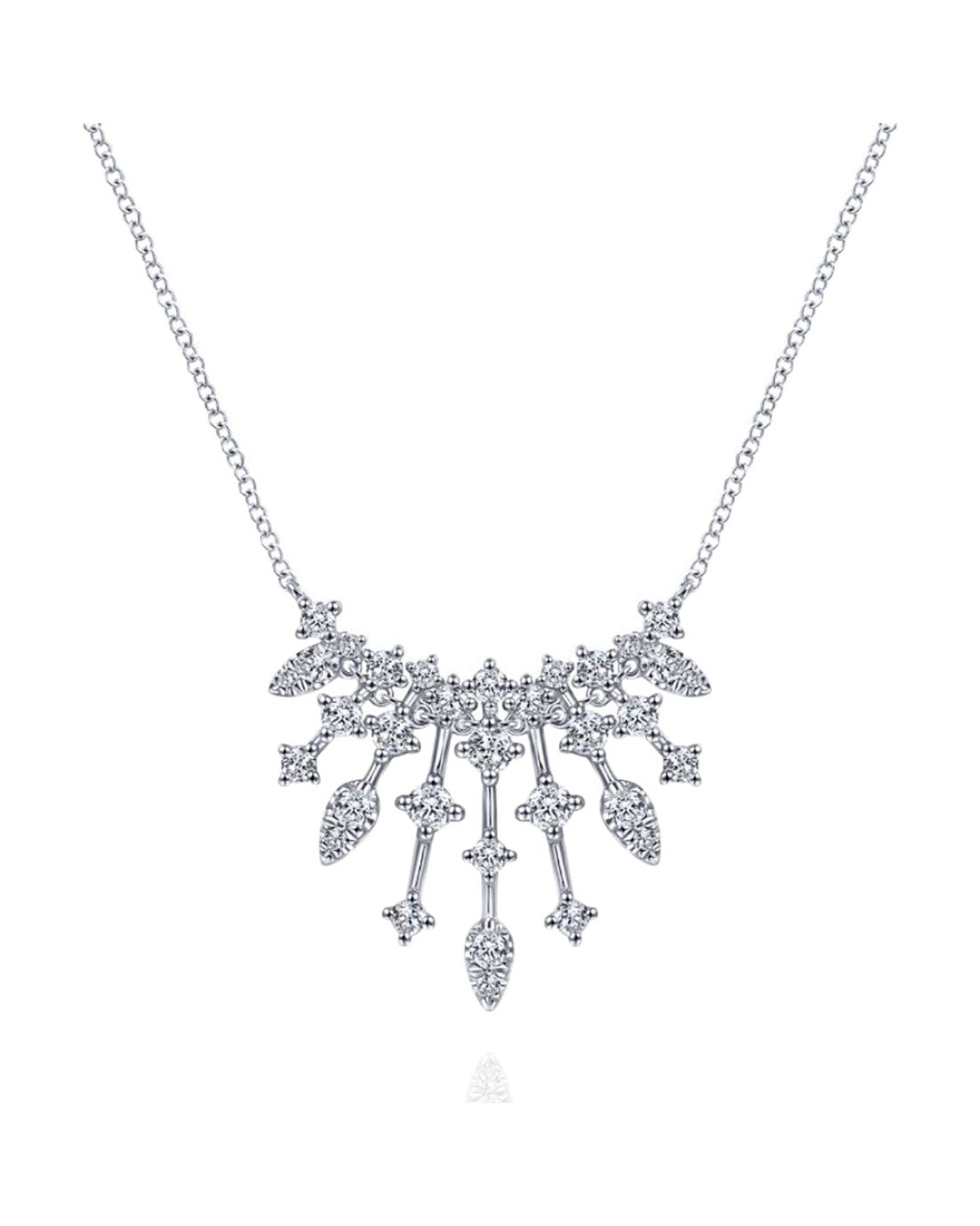 Gabriel & Co. Kaslique Diamond Fan Necklace