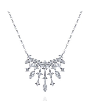 Gabriel & Co. Kaslique Diamond Fan Necklace