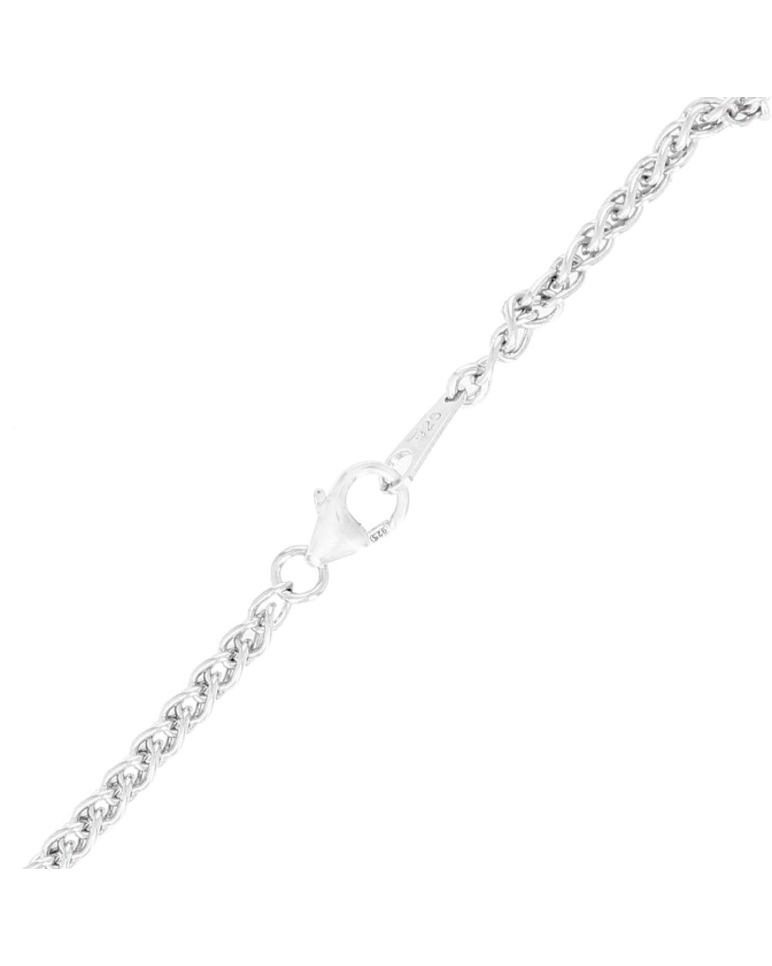 Smoky Quartz and Diamond Halo Drop on Wheat Chain Necklace