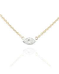 Marquise Diamond Solitaire on Cable Chain