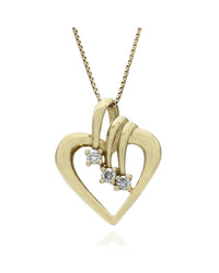 Open Heart Diamond Necklace