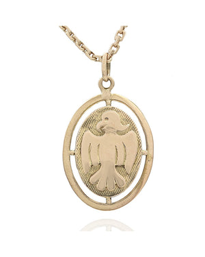 Eagle Pendant on Cable Chain Necklace