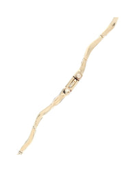 Diamond Station Wave Link Choker Necklace
