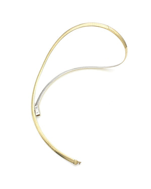 2 Toned Reversible Omega Link Necklace