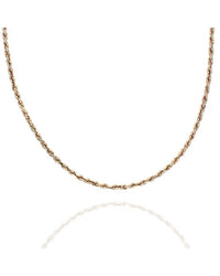 3.7mm Diamond Cut Rope Link Chain in 14K Yellow Gold