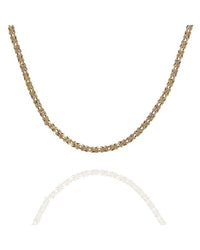 Flat Byzantine Chain Necklace in Gold