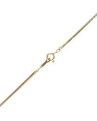 Golden Citrine and Diamond Halo Drop on Wheat Chain Necklace
