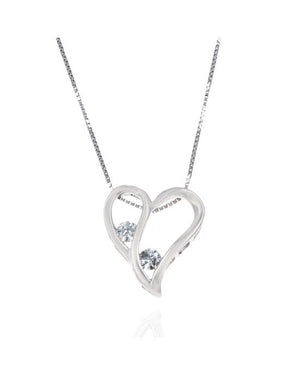 Open Heart with Diamond Accent Necklace