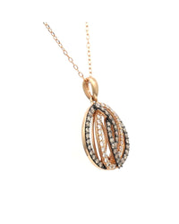 Le Vian Chocolate and White Diamond Drop Necklace