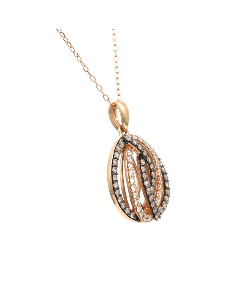 Le Vian Chocolate and White Diamond Drop Necklace