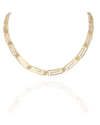 Greek Key Link Necklace