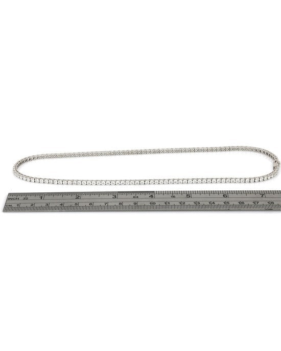 Diamond Inline Necklace in White Gold