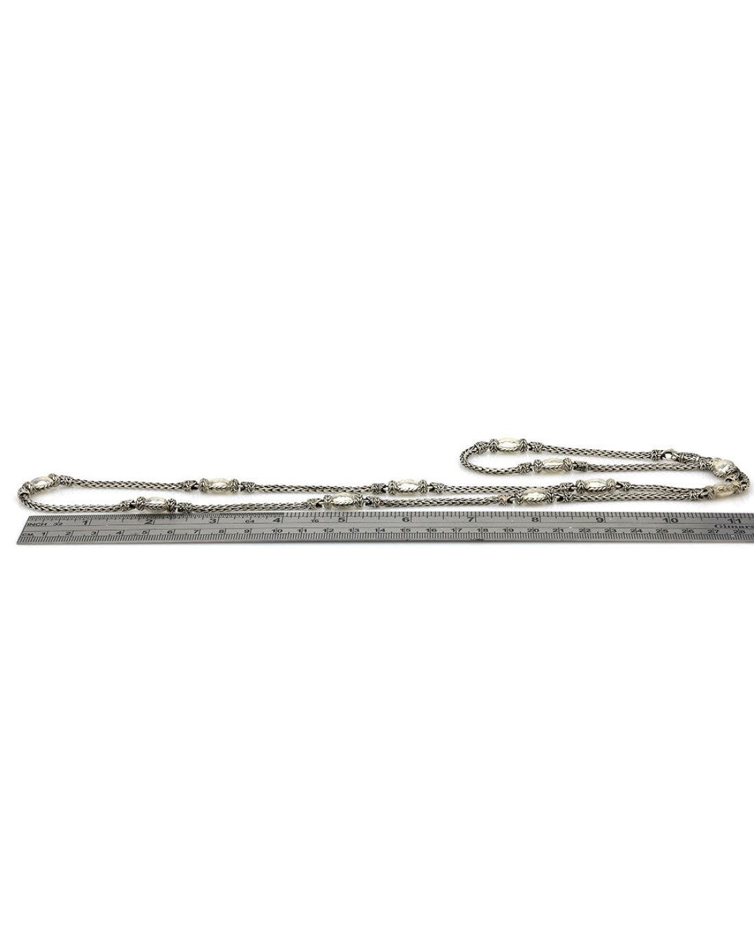John Hardy Palu Bead Wheat Chain Necklace in Sterling Silver