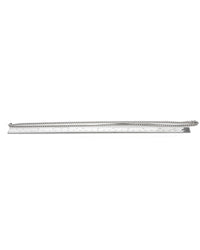 Cuban Link Chain Necklace in White Gold