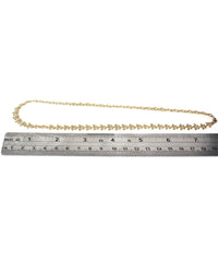 Hibiscus Plumeria Flower Link Necklace in Yellow Gold