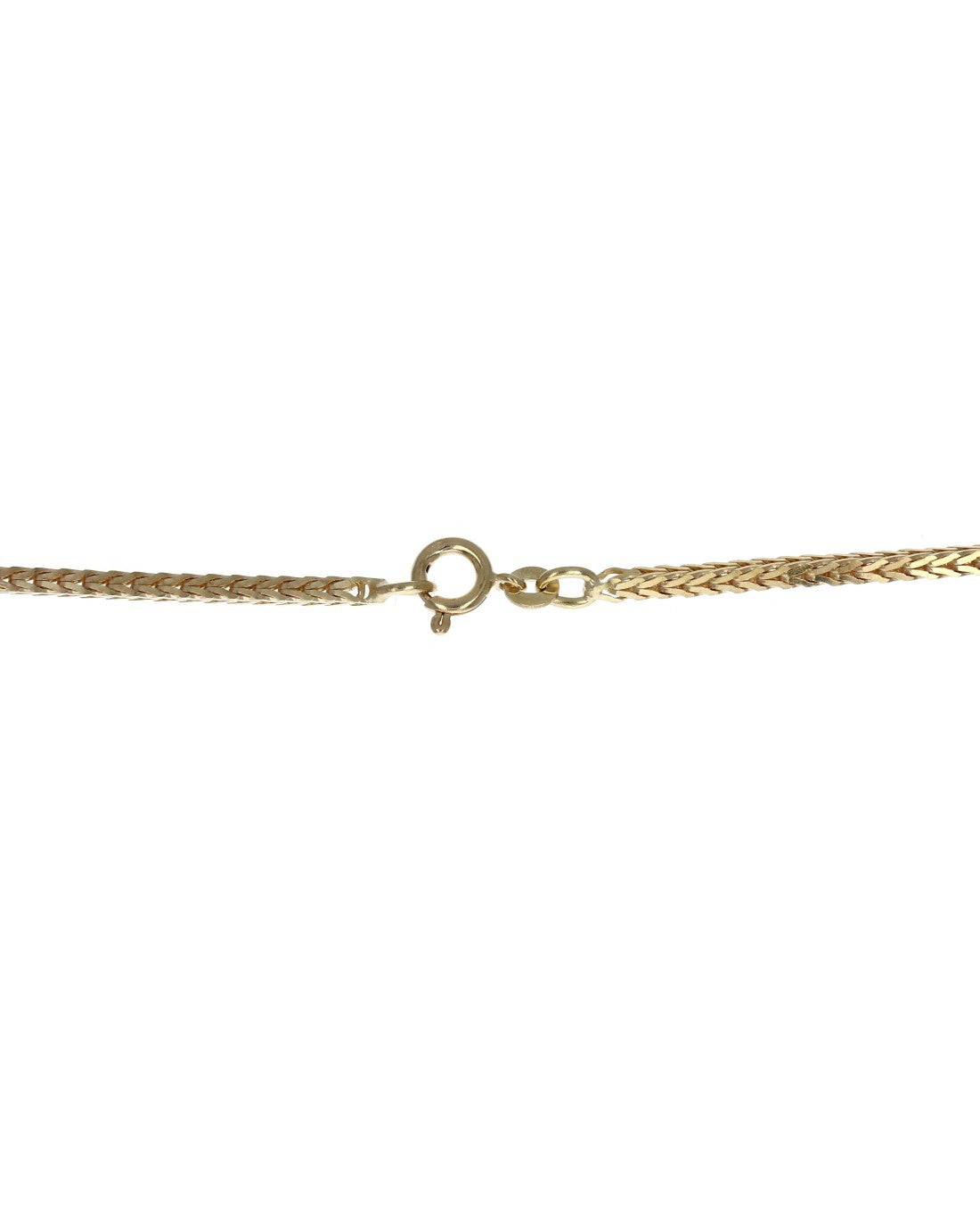 Square Foxtail Chain Necklace in Yellow Gold