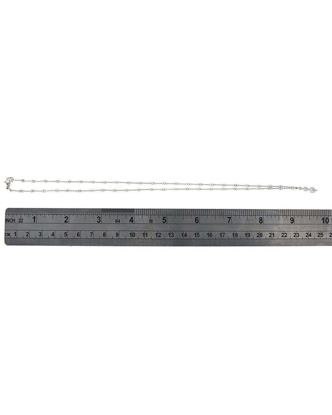 Diamond Past, Present, Future Drop on Twisted Bar Link Necklace