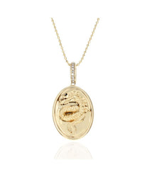 Effy Diamond Dragon Necklace in Yellow Gold