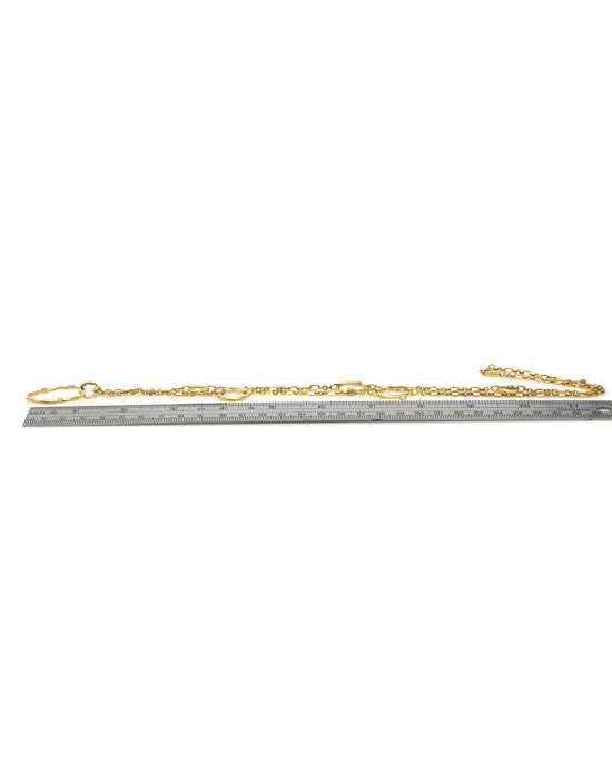 Mimi So Diamond Station Circle Link Necklace
