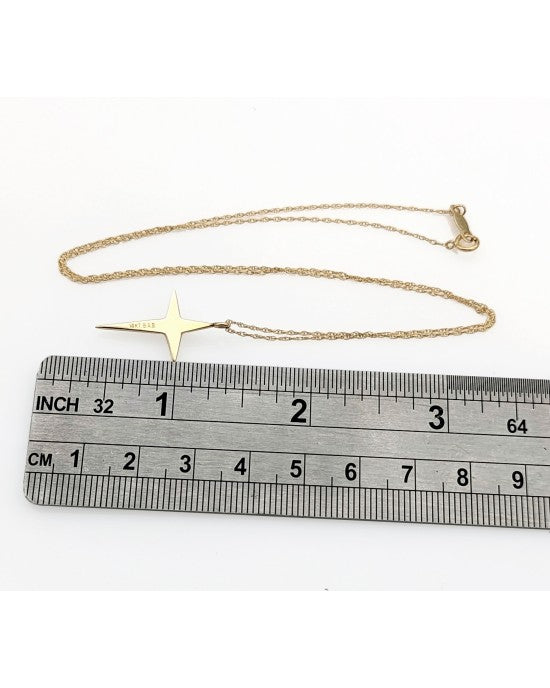 Miniature Cross on Lace Chain Necklace