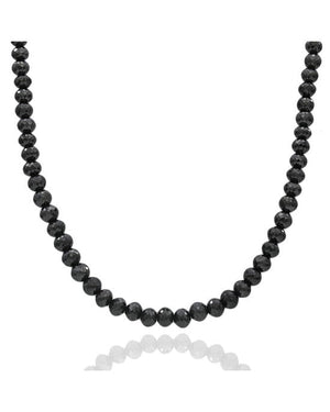 24in Black Diamond Bead Necklace