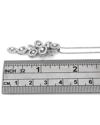 Diamond Open Oval Elongated Drop Necklace