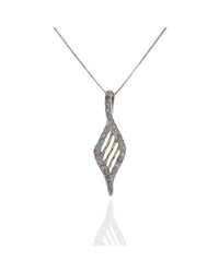 Diamond Bypass Drop Necklace in Yellow Gold