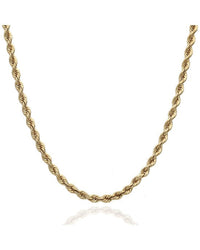 Rope Chain Necklace in Yellow Gold