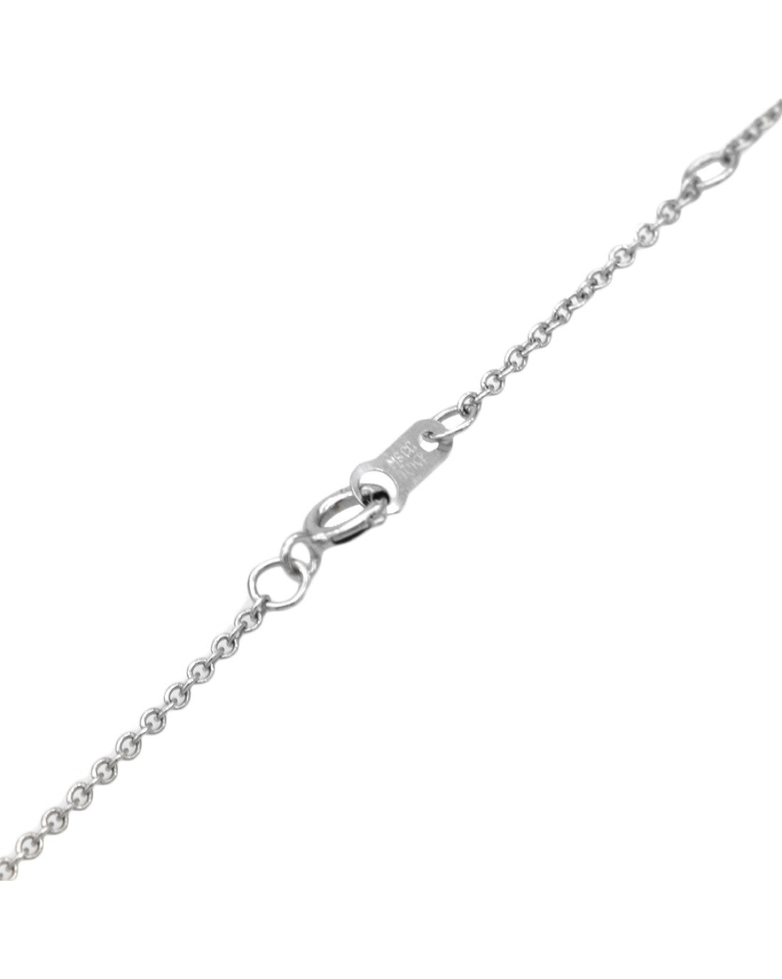Diamond Open Heart Necklace in White Gold