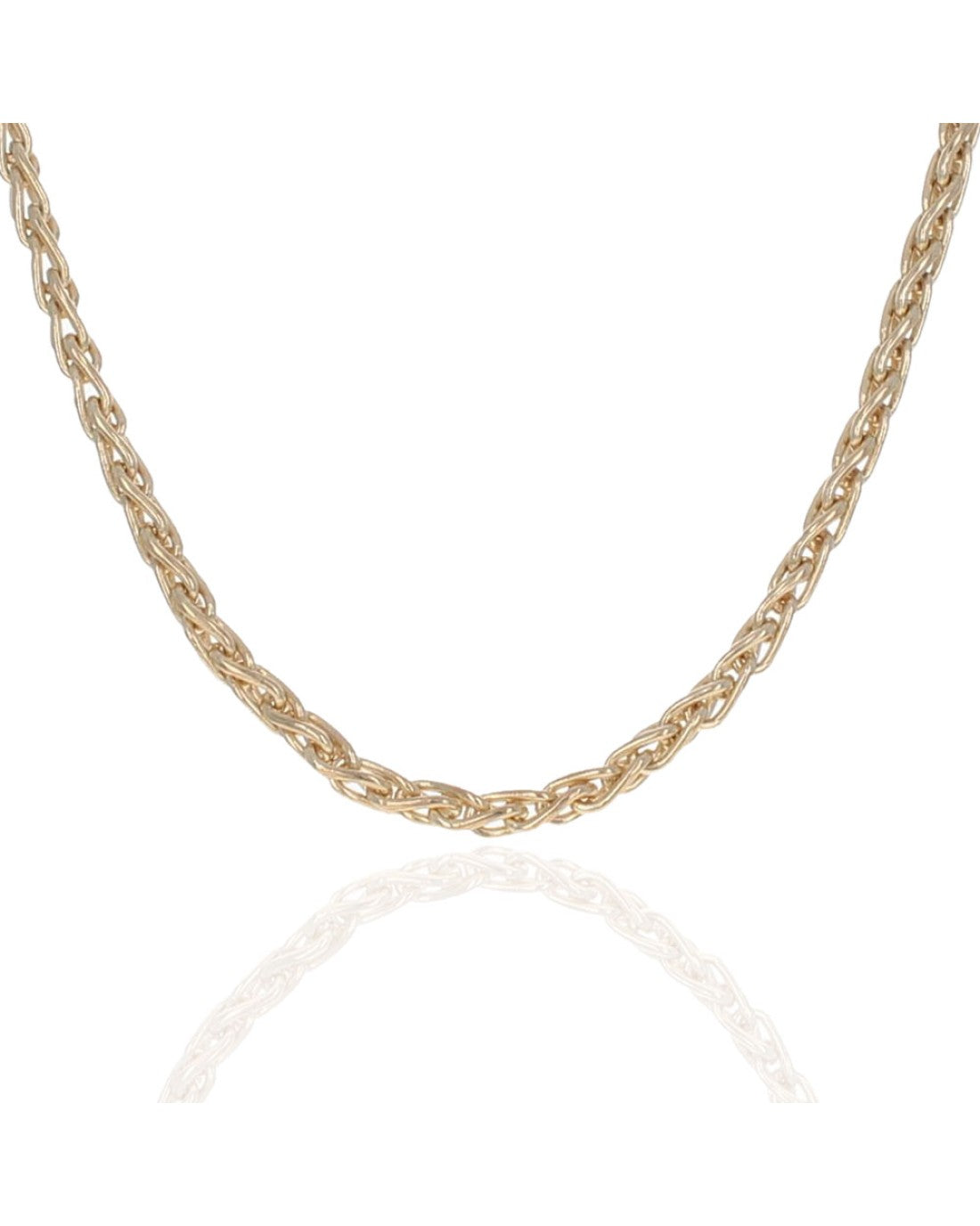 Wheat Chain Necklace in Yellow Gold