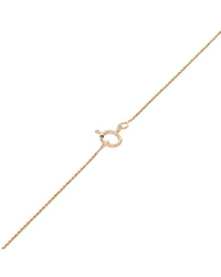 Diamond Solitaire Drop Necklace in Yellow Gold