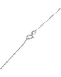 Diamond Open Heart Drop on Singapore Chain