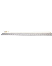 Pave Diamond Open Oval Drop Necklace in White and Yellow Gold