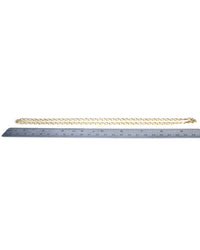 Square Curb Chain Necklace in Yellow Gold