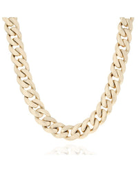 Cuban Link Chain Necklace in Yellow Gold